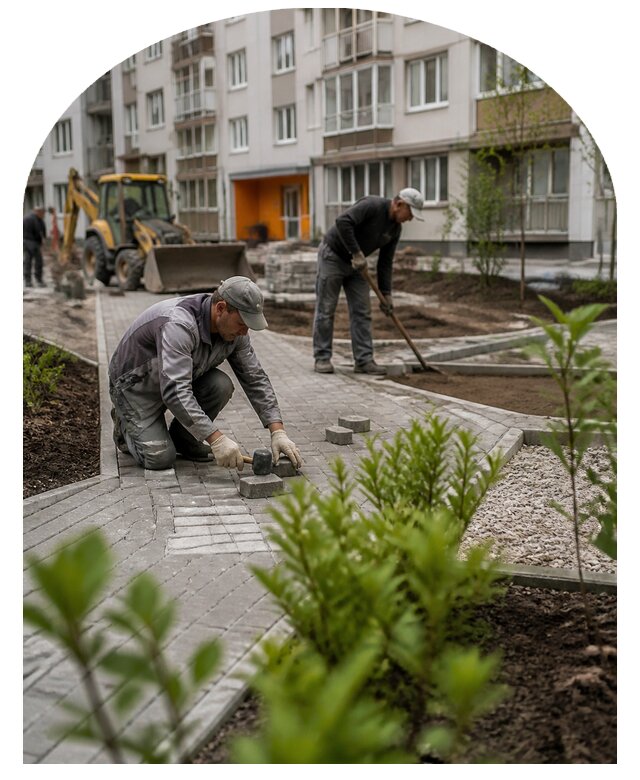 Благоустройство двора многоквартирного дома в Верхней Пышме