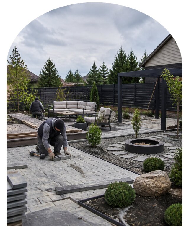 Зона отдыха на участке для вашего дома в Верхней Пышме под ключ